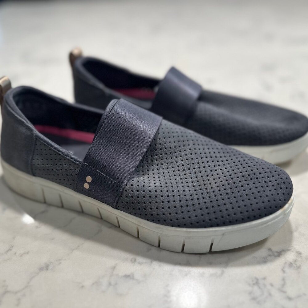 RYKA Springden Grey and Rosegold Slip-On Sneakers, Size 8.5